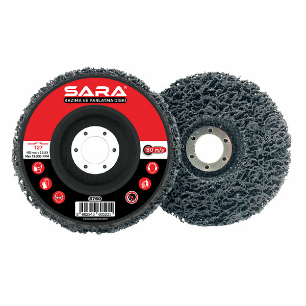 SARA KAZIMA VE PARLATMA DISKI SIYAH 115 MM